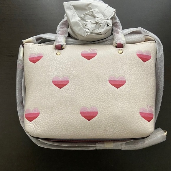 Coach Mini Gallery Crossbody With Stripe Heart Print - Picture 7 of 11